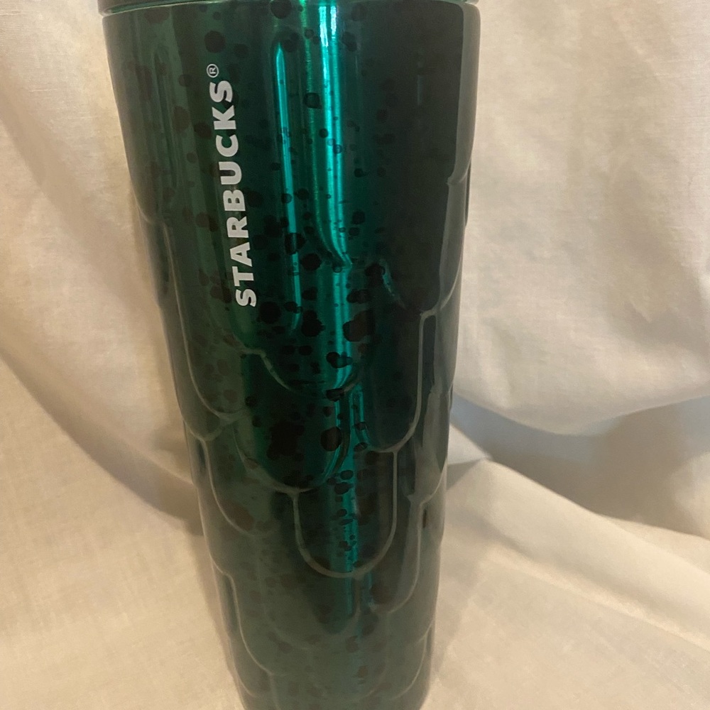 Starbucks Green Tumbler with black spots